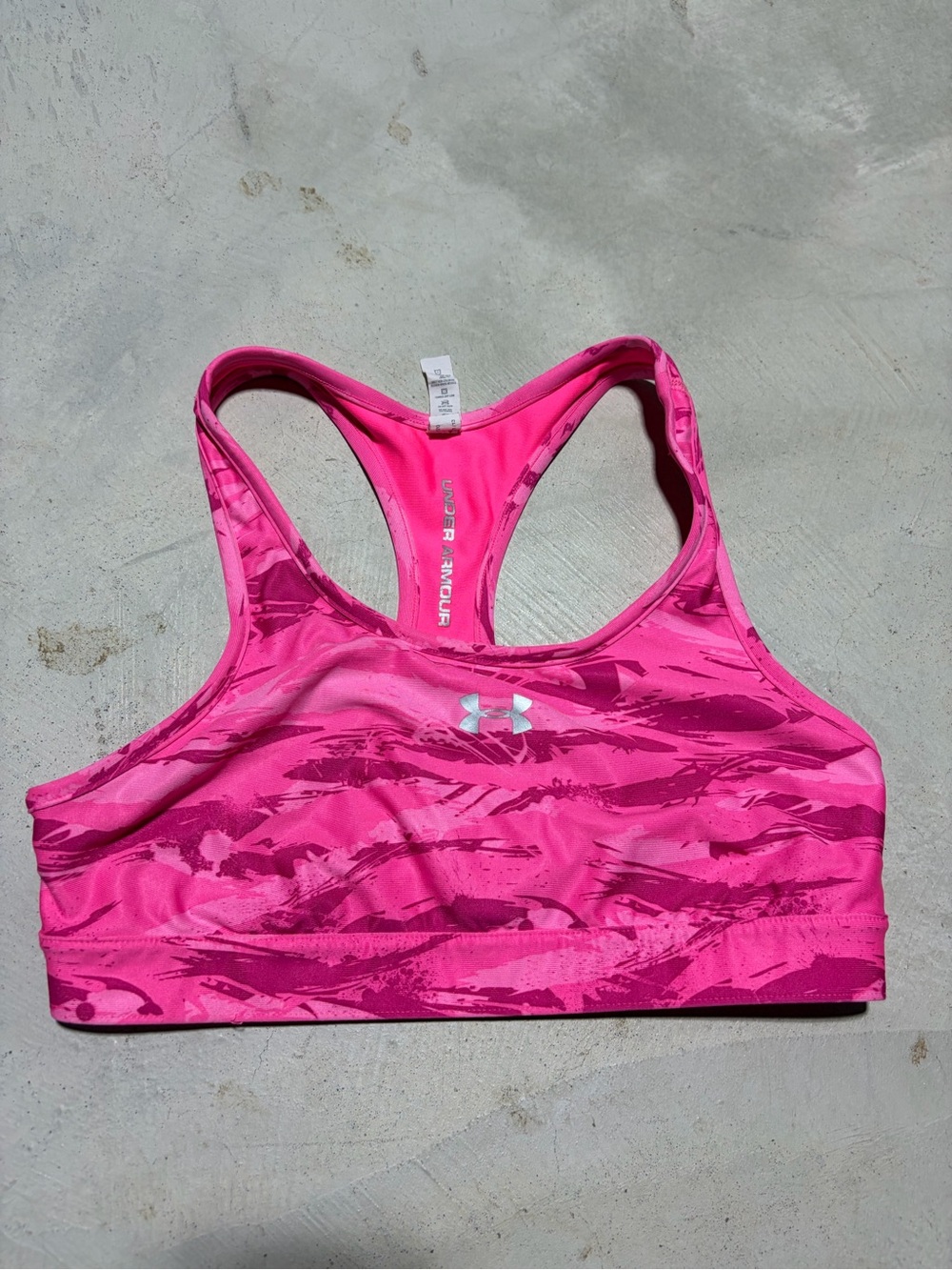 Under Armour Pink Racerback Sports Bra camo medium